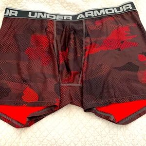 Red Camouflage Under Armour Men’s Boxer Briefs XXL